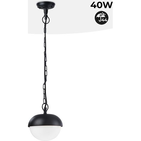 Suspension extérieure de jardin "Mia" E27 IP44 - Noir