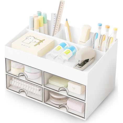 Organizador multifuncional con cajones: almacenamiento compacto para el hogar, la escuela y la oficina. (1/5)