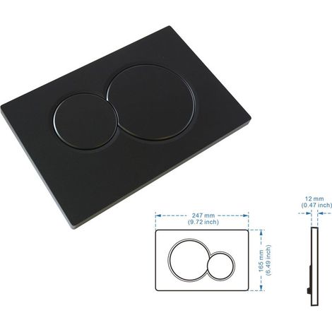 Plaque de commande WC pour réservoir UP320 et 300 – Plastique haute qualité – Double chasse – Dimensions 25,5 x 17,5 x 5 cm (1/2)