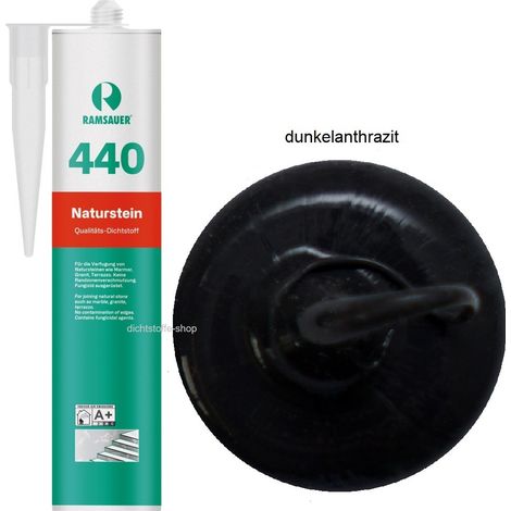 Ramsauer 440 Naturstein Silikon Fugen Dichtstoff 310ml Kartusche dunkelanthrazit