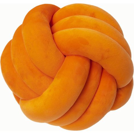 Dekoratives Knotenkissen – weich und bequem, ideal für Schlafzimmer, Sofas, Büros und mehr. (orange, 22 cm) (1/5)