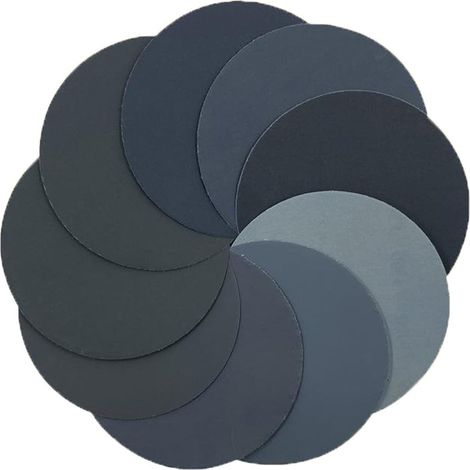 APEX Disques de Ponçage de 125 mm, 24 Pièces Papier de verre en carbure de silicium sec et humide, Inclus 400/600/800/1000/1500/2000/3000/5000 Grit pour Polir le Bois, le Métal, la Voiture (1/5)