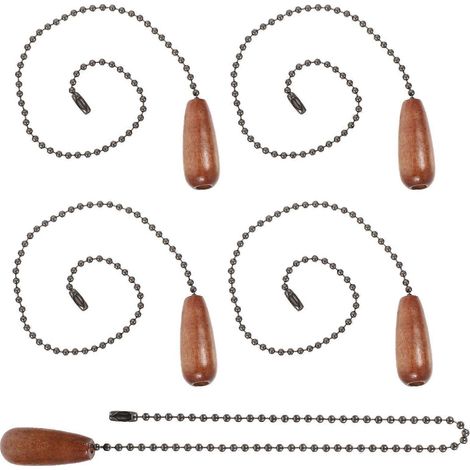 Chaînette de suspension pour ventilateur de plafond en bois, compatible avec une utilisation suspendue (lot de 5). (1/5)