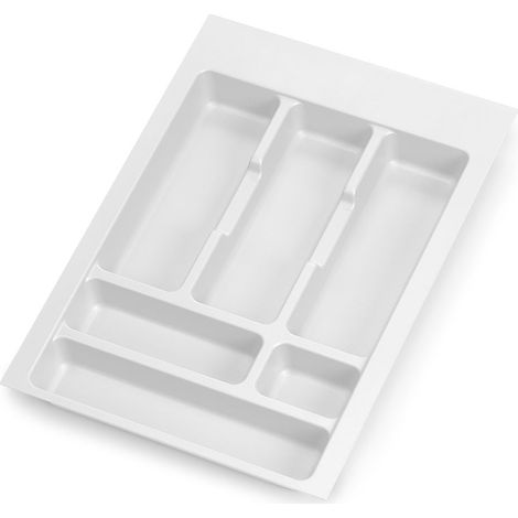 Portaposate Optima per cassetto da cucina Vertex Concept 500, modulo 400 mm, Spalle 16mm, Plastica, bianco 8333015 EMUCA