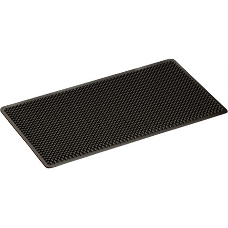 Paillasson d'extérieur en silicone anti-poussière, durable, lavable et antidérapant, pour entrée, chambre, cuisine - 42 x 76 cm, noir (1/5)