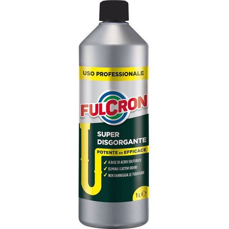 DISGORGANTE LIQUIDO PROFESSIONALE PER TUBATURE 'FULCRON' lt 1