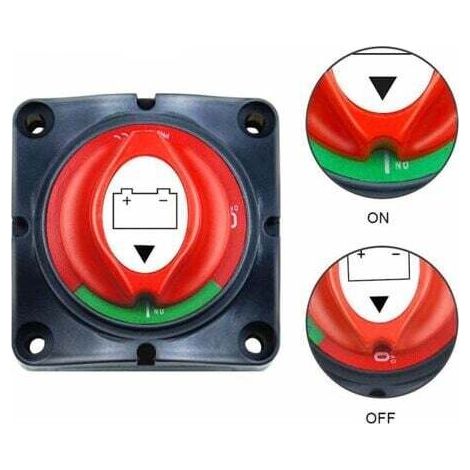 NALOOKAMIC  Coupe Circuit de Batterie 12V - 48V Interrupteur Isolateur de Batterie, Interrupteur de Déconnexion de Batterie étanche 275A Commutateur d'Isolateur de Batterie pour Voitures, Bateaux,Véhi (1/4)