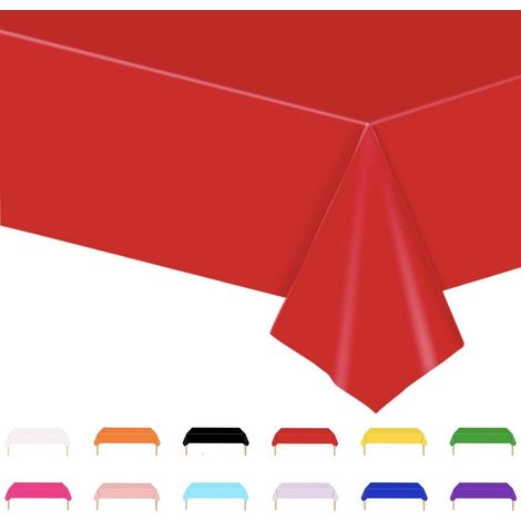 Einweg-Tischdecke Rot 137x274cm für Partys, Gastronomie & Haushalt