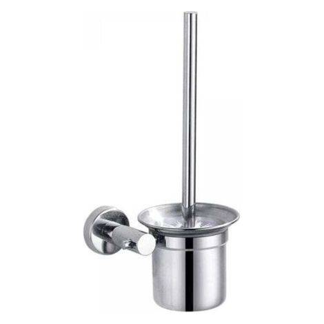 Toilet Brush Toilet Brush and Holder, XU, Bathroom Cleaning Brush Kit, Stainless Steel Toilet Brush, 32cm - (1/3)