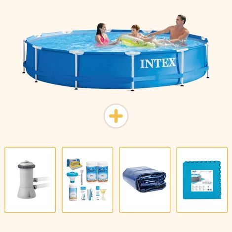 Intex Piscine Tubulaire Ronde - 366x76 cm - 5-pièces S188 (1/5)