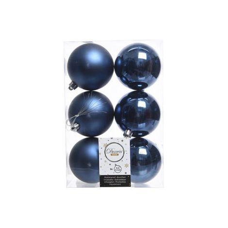 BOLA LISA AZUL 8CM. 6U.