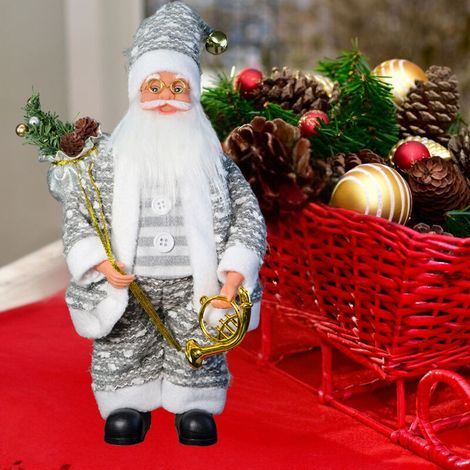 Décoration de Noël, Père Noël 40 cm, décoration d'extérieur, décoration de jardin, intérieur/extérieur, accessoire familial, décoration de pelouse. B. (1/5)