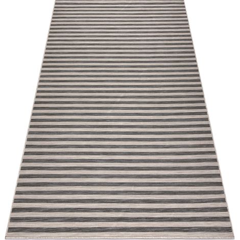 Teppich Doppelseitiges DOUBLE 29204095 STREIFEN beige/schwarz beige 200x275 cm