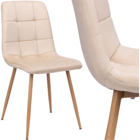Poltrona in velluto beige MONTANA VELVET