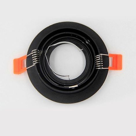 Quatre supports de luminaires encastrés carrés pour plafond, supports d'ampoules GU10 MR16 réglables, adaptés aux spots de plafond. (1/3)