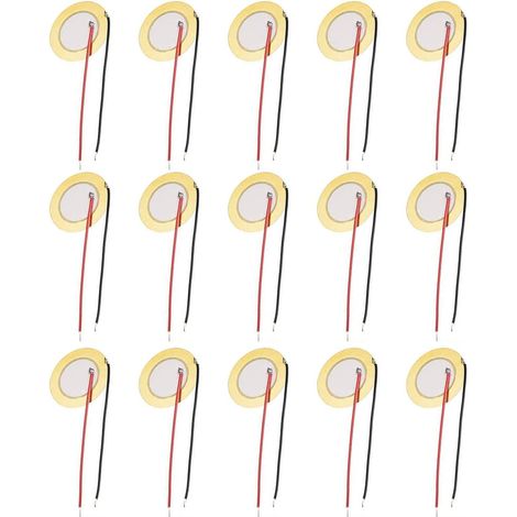 KLVGTIFS PU - Buzzer à 15 éléments, élément piézo de 27 mm, capteur piézo à disque avec capteur acoustique (1/5)