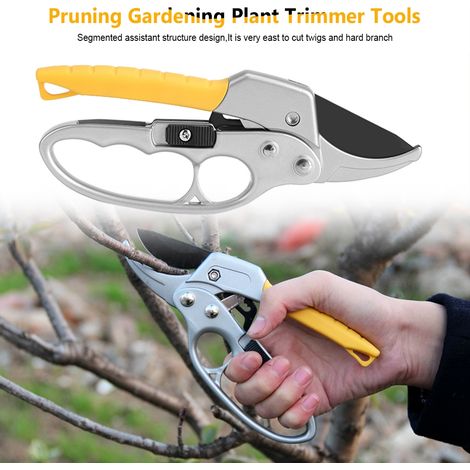 Sécateur de jardin en acier à haute teneur en carbone pour coupe de branches, cisaille de plantes, outil d'élagage pour jardinage