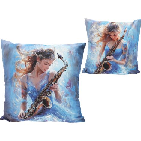 Carmani, cuscino con imbottitura/cerniera 50x50cm - music is a woman (1/3)