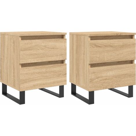 Maison Exclusive - Comodini 2pz Rovere Sonoma 40x35x50 cm in Legno Multistrato