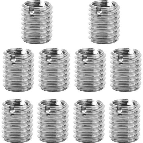Lot de 20 adaptateurs de filetage M8 vers M10, écrous réducteurs en acier inoxydable, inserts filetés pour vis et conversions de bouchons pour réparations automobiles H (1/5)
