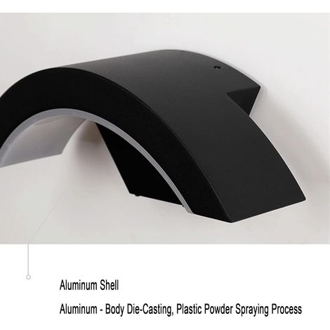 1 Pièces Applique Murale avec Detecteur de Mouvement, 24W Lampe Murale Extérieur LED IP65 Etanche, Moderne Éclairage Extérieur pour Entrée Garage Terrasse Porche Jardin, Blanche Chaude 3000K, Noir (1/5)