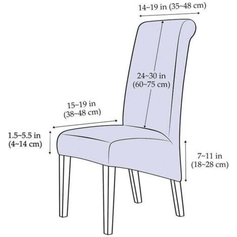 Chair Covers pour Salle à Manger, Housse de siège Extensible Douce pour Grande Chaise de Salle à Manger, Protecteur de Chaise Parsons Lavable Amovible, 2 pièces,Blanc - 3