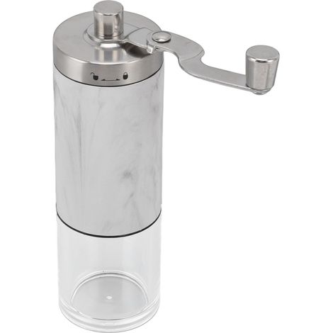 Tragbare, handbetriebene Kaffeemühle, Mini-Kegelmahlwerk mit einstellbaren Mahlgraden für Filterkaffee, „Rocker Grain“-Stil. (1/5)