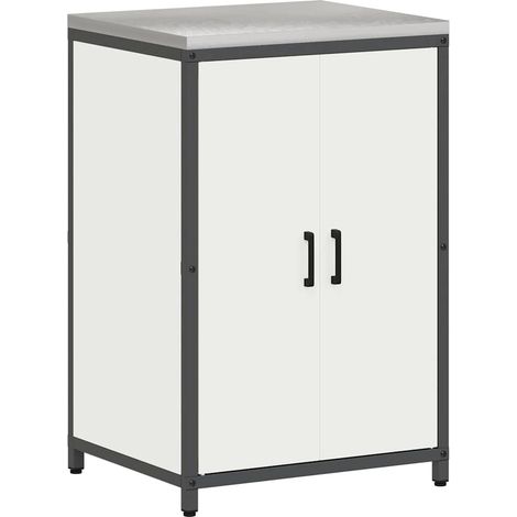 Meuble de rangement de cuisine avec étagère Blanc Acier CFW29376 (1/5)