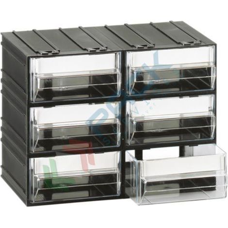 Cassettiera modulare "T/C" con 6 cassetti - Trasparente - Mobil Plastic (1/2)