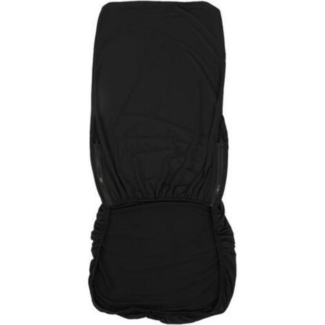 Protecteur de housse de siège en tissu extensible élastique pour chaises d'ordinateur de bureau (noir) (1/5)