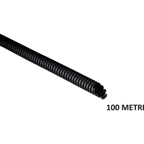 Tubo corrugato in PVC, ⌀16mm, nero, classificazione 33212, 100 metri, serie TC15 - Elettrocanali ECTC1516