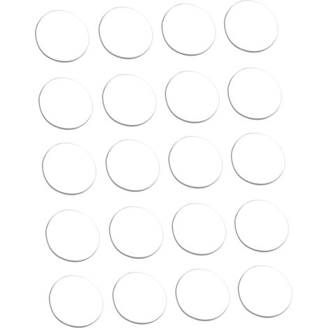 20 Pièces Entretoises Transparentes en Caoutchouc 25mm X 3mm pour Table en Verre, Pare-Chocs Ronds Antidérapants, Protection Meuble sans Colle, Adaptées aux Plateaux Lourds (1/5)