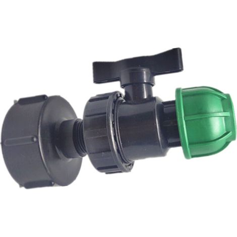 IBC - Portable Ton Barrel Accessoires Joint de tuyau de jardin Adaptateur de joint de tuyau en PE sûr et durable pour les connecteurs d'eau de maison et de jardin Generic (sortie 20 de la vanne de fi (1/2)