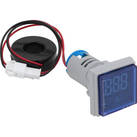 Ampèremètre numérique à signal carré, voyant lumineux, 220 V CA, AD16-22FSA, bleu
