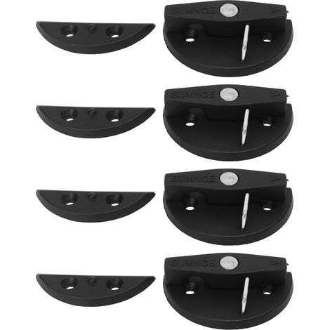 Lot de 4 loquets à rotation en nylon renforcé de 59 mm pour portes et trappes de bateaux, portes et placards de yachts et camping-cars. (1/5)