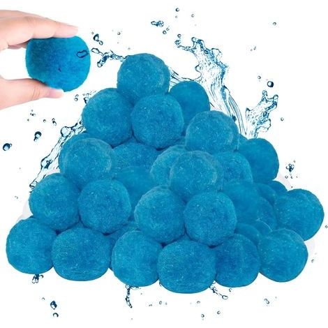 Boules de Filtre à Piscine pour Filtre de Sable, Boules Piscine 1, 5 lbs Sable écologique Aide à Garder Les piscines Propres sans colmatage et réutilisables pour Les piscines (1/5)