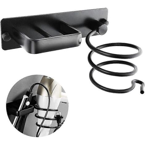 Support en aluminium pour sèche-cheveux, support pour sèche-cheveux, fixation pour sèche-cheveux (1/5)