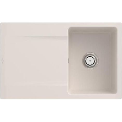 VB flächenbündige Spüle Siluet 45 flat 33341F 780x490mm re-eckig Crema cplus