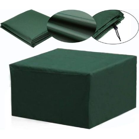 Housse pour mobilier de jardin Housse de protection rectangulaire imperméable pour meubles de jardin, protection contre les UV, 13 tailles (vert) - 150x150x70cm LangRay (1/5)