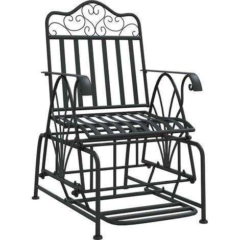 Maison Exclusive - Banc coulissant 61 cm Noir Acier (1/5)