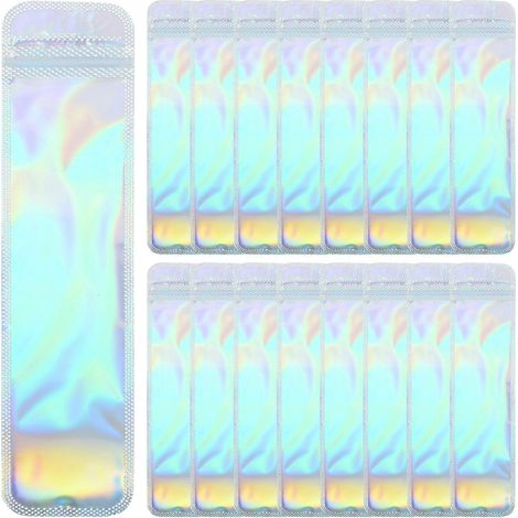 100 sacs d'emballage longs, échantillons de sacs d'emballage longs pour affaires, petits sacs longs pour l'emballage de stylos.-22.00X5.50X0.10CM-Colorful (1/4)