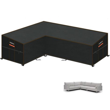 Schutzhülle für L-Form Lounge Ecksofa, wasserdicht, UV-Schutz, 222x286cm (1/5)