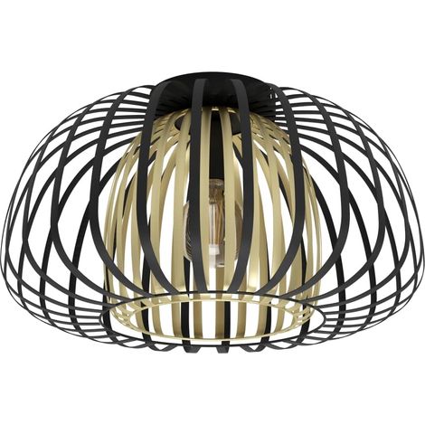 Plafonnier Encinitos Noir, Or H: 26 Ø: 45cm Dimmable (1/3)