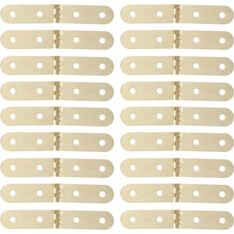 Mini Charnières en Fer Doré Décoratives Lot de 30 Faciles à Ouvrir et Fermer pour Boîte à Bijoux pour Décoration de Boîtes en Bois et Tiroirs (1/5)