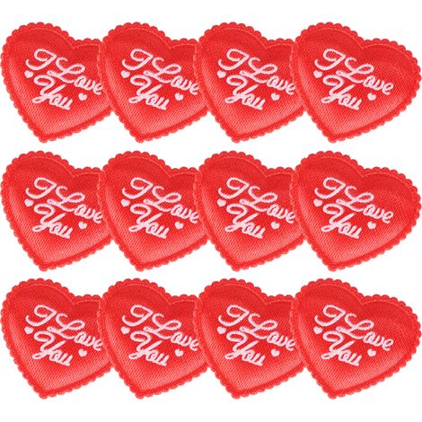 400pcs Red Heart Shape Petals Fabric Printed Valentine's Day Confetti Wedding Decoration (1/5)