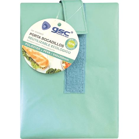 Porta bocadillos reutilizable ecológico Aguamarina