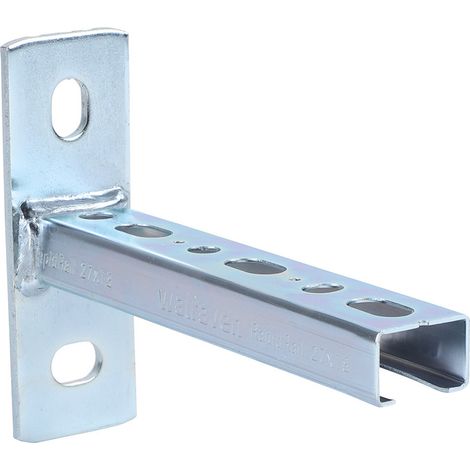 Walraven – Console murale RapidRail 27x18 EZ 200mm – Acier galvanisé – Perforation continue tous les 50mm – 66031820