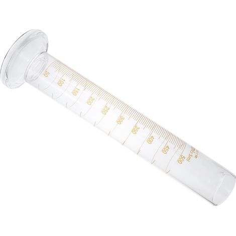 Cylindre Gradué Transparent de 500 Ml en Verre Épais Résistant la Température Forme Étroite pour Mesures Précises en Laboratoire (1/5)