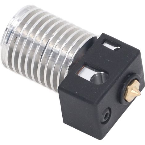 Extrudeuse pour imprimante 3D : buse en laiton de 0,4 mm, bloc chauffant en aluminium, tube, gorge bimétallique, manchon en silicone. (1/5)