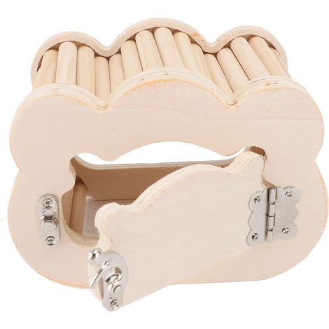 Maisonnette multifonctionnelle en bois robuste, fabriquée à la main, pour petits animaux (rats, hamsters, etc.). Cachette idéale pour les petits animaux. (1/5)